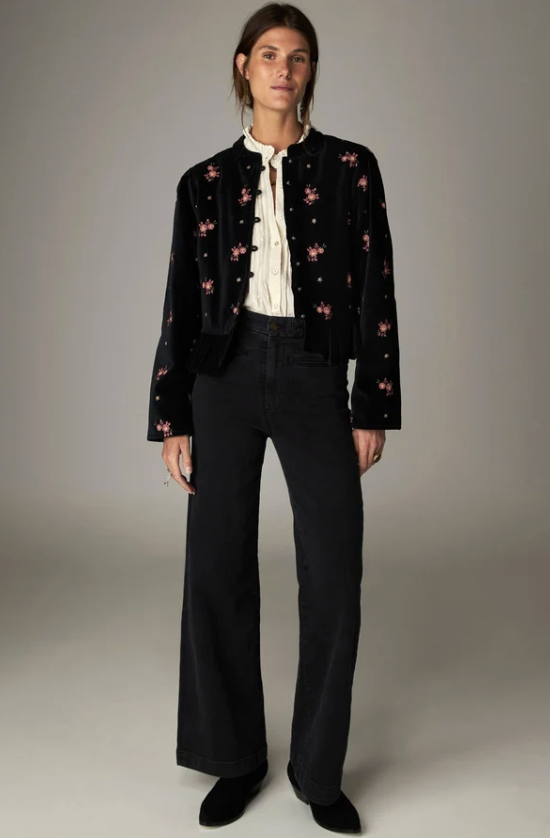 Antoinette Jacket in Night Roses