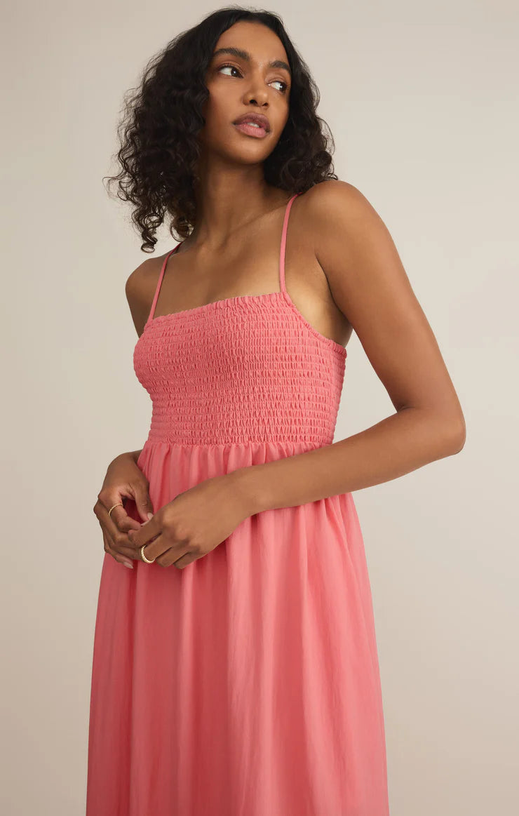 Z Supply Beachside Midi Dress in Sunset Pink