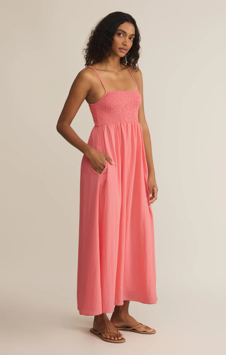 Z Supply Beachside Midi Dress in Sunset Pink