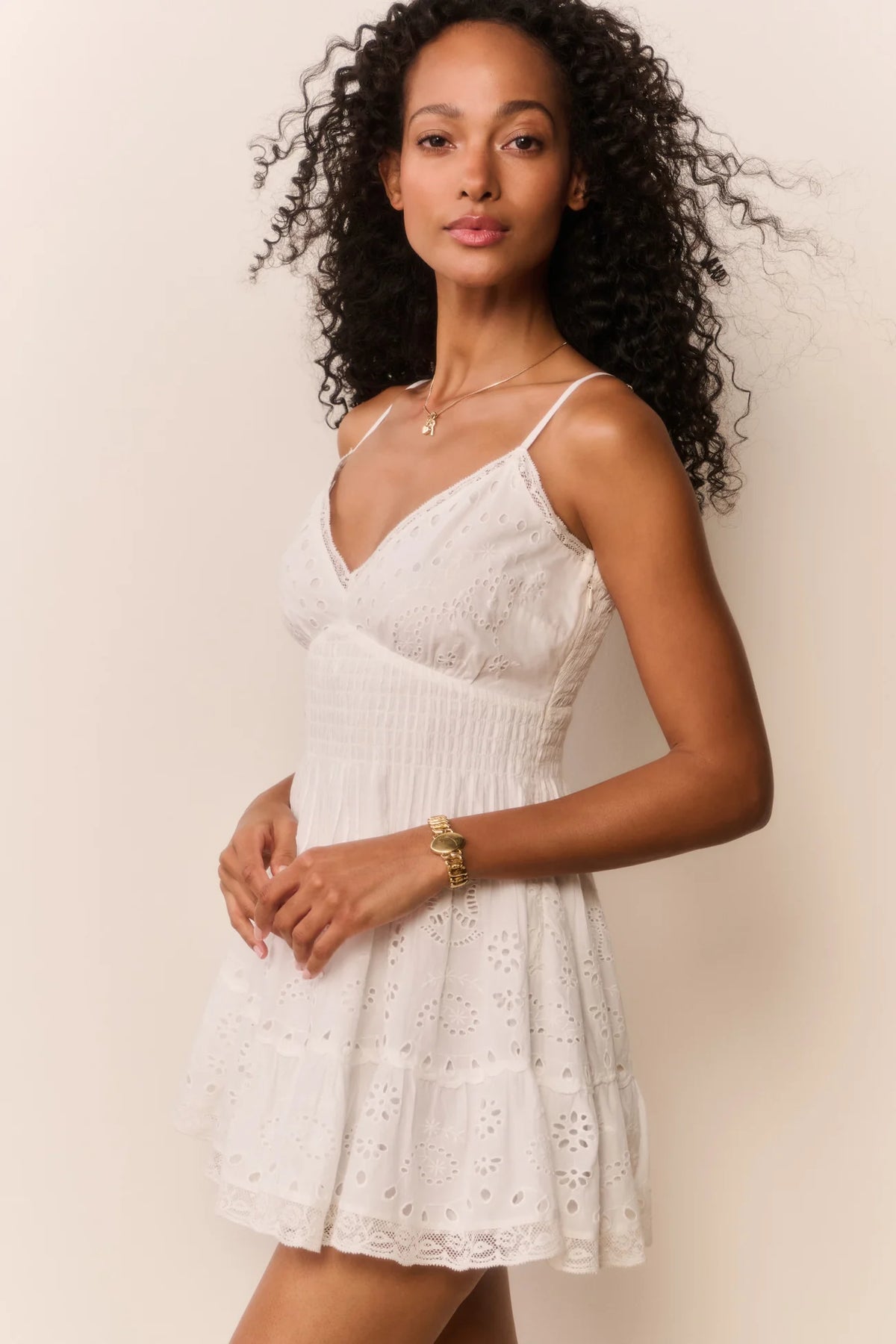 Azar Dress in White