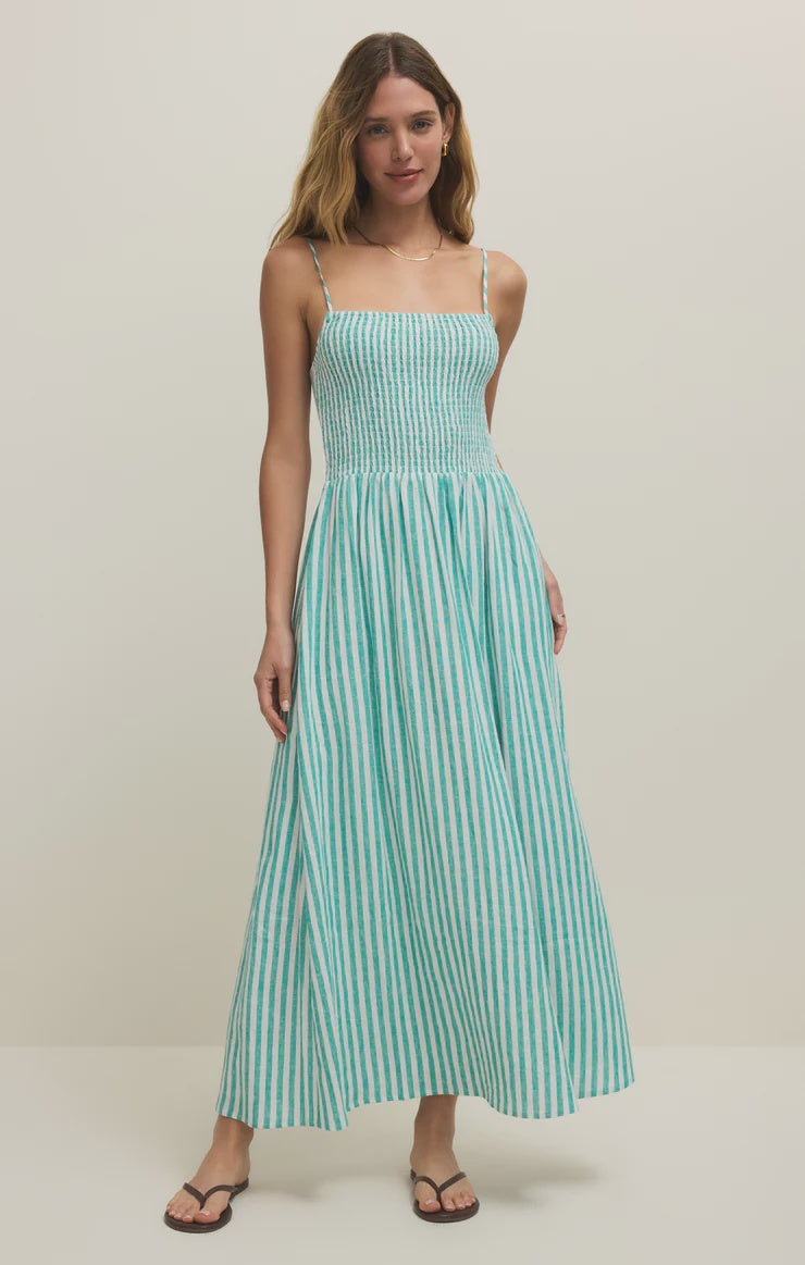 Bayside Striped Midi Dress La Palma