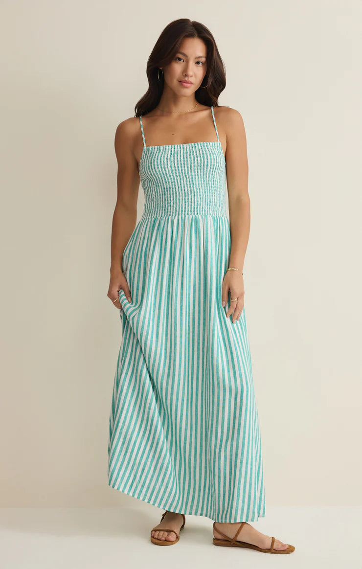 Bayside Striped Midi Dress La Palma