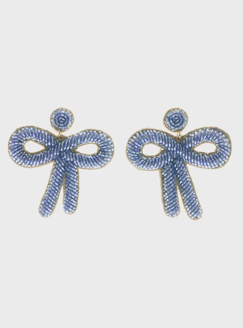 Periwinkle Bow Earrings