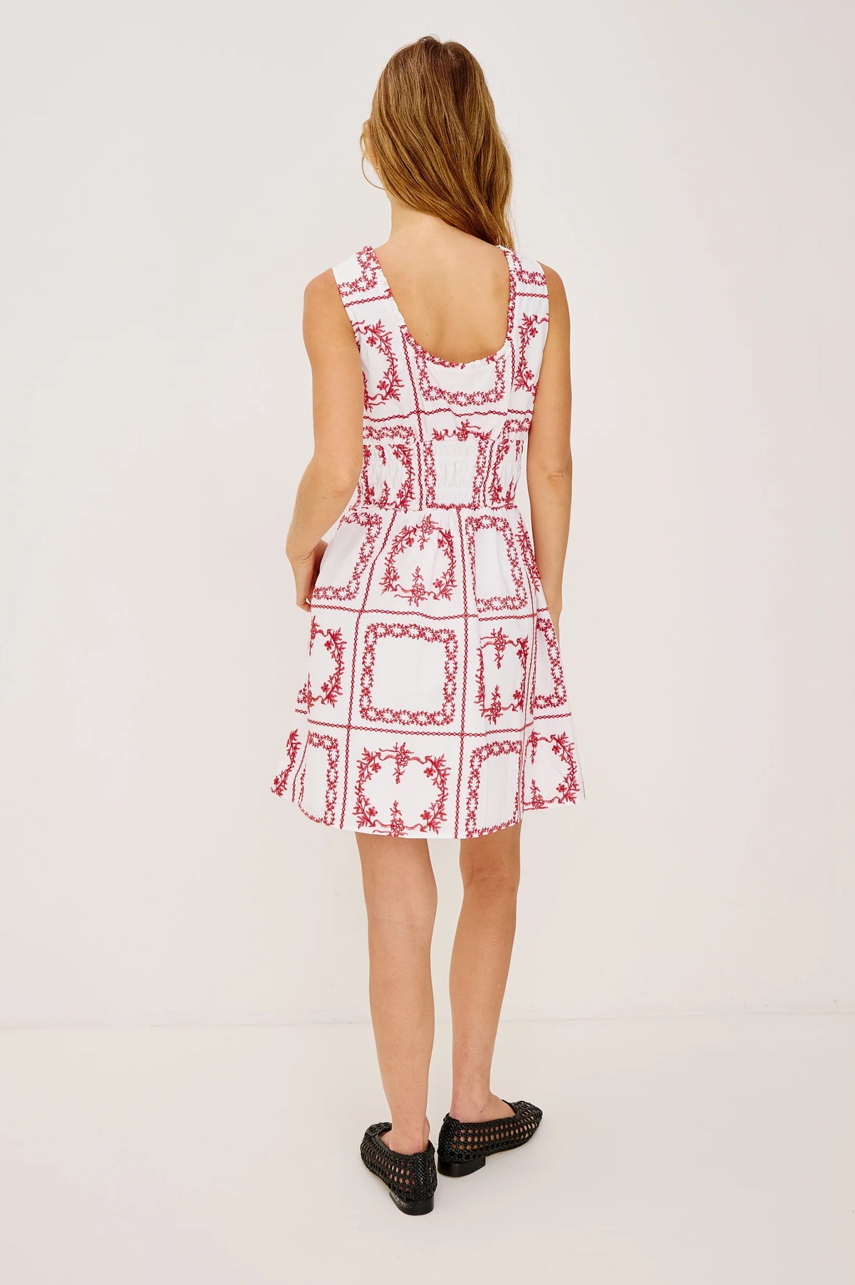 Cosette Dress in Ivory Red