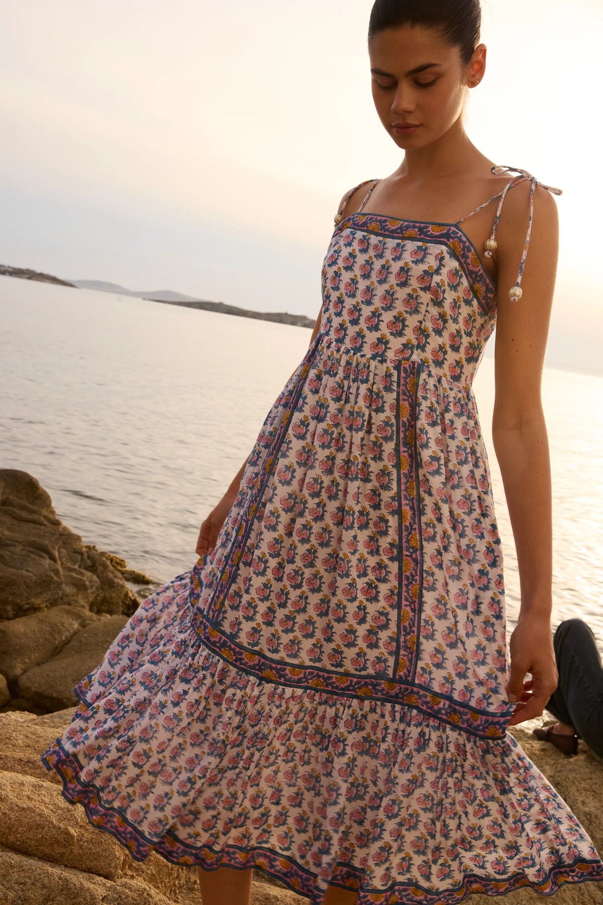 Tie Strap Midi in Crocus Blue