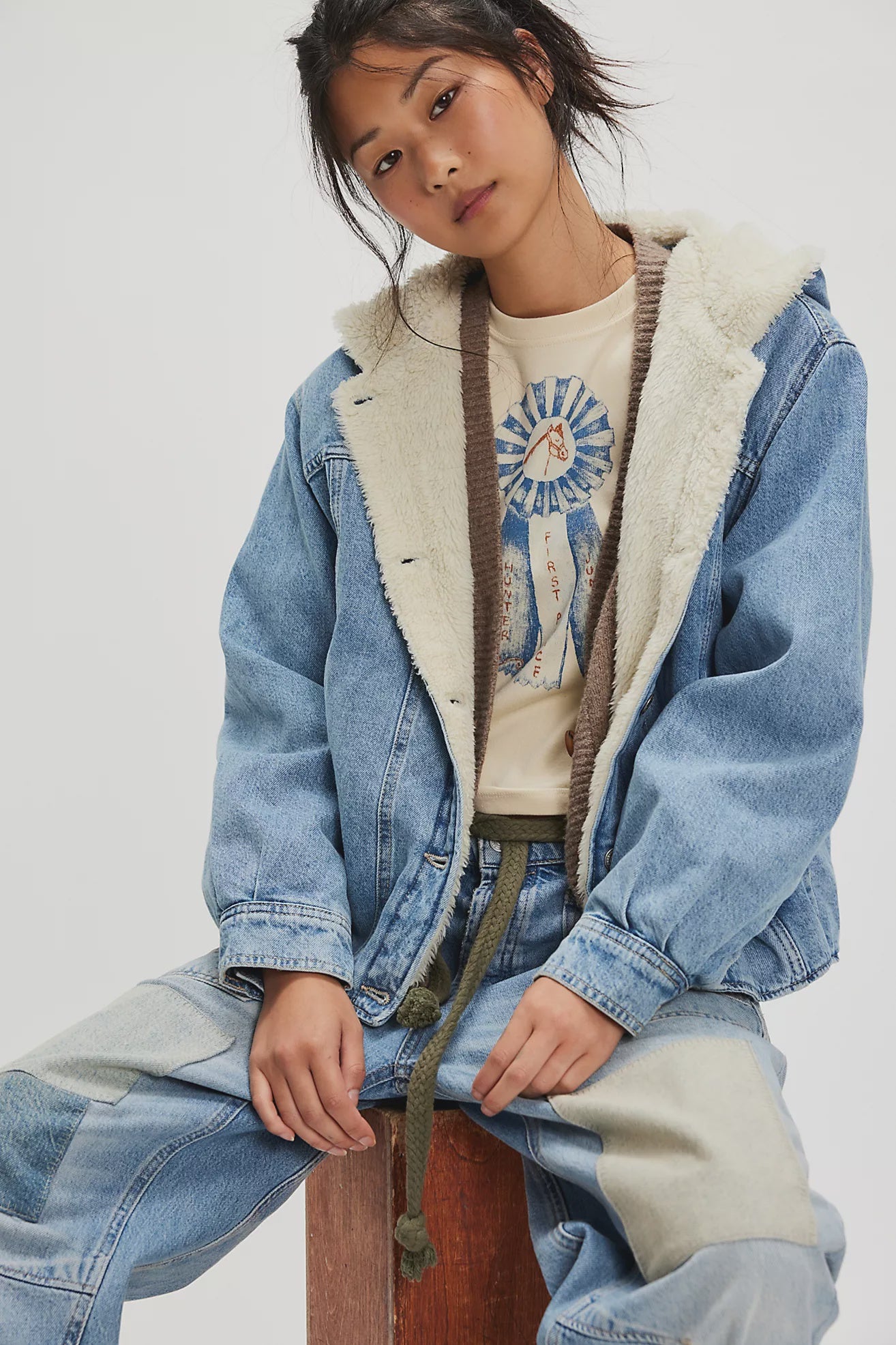 Asher Cozy Denim Jacket by Free People