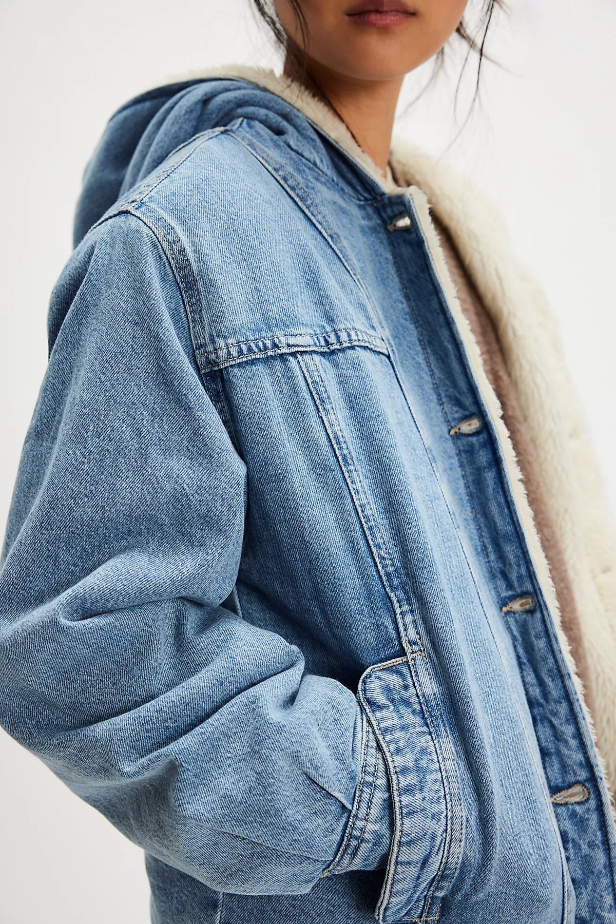 Asher Cozy Denim Jacket by Free People