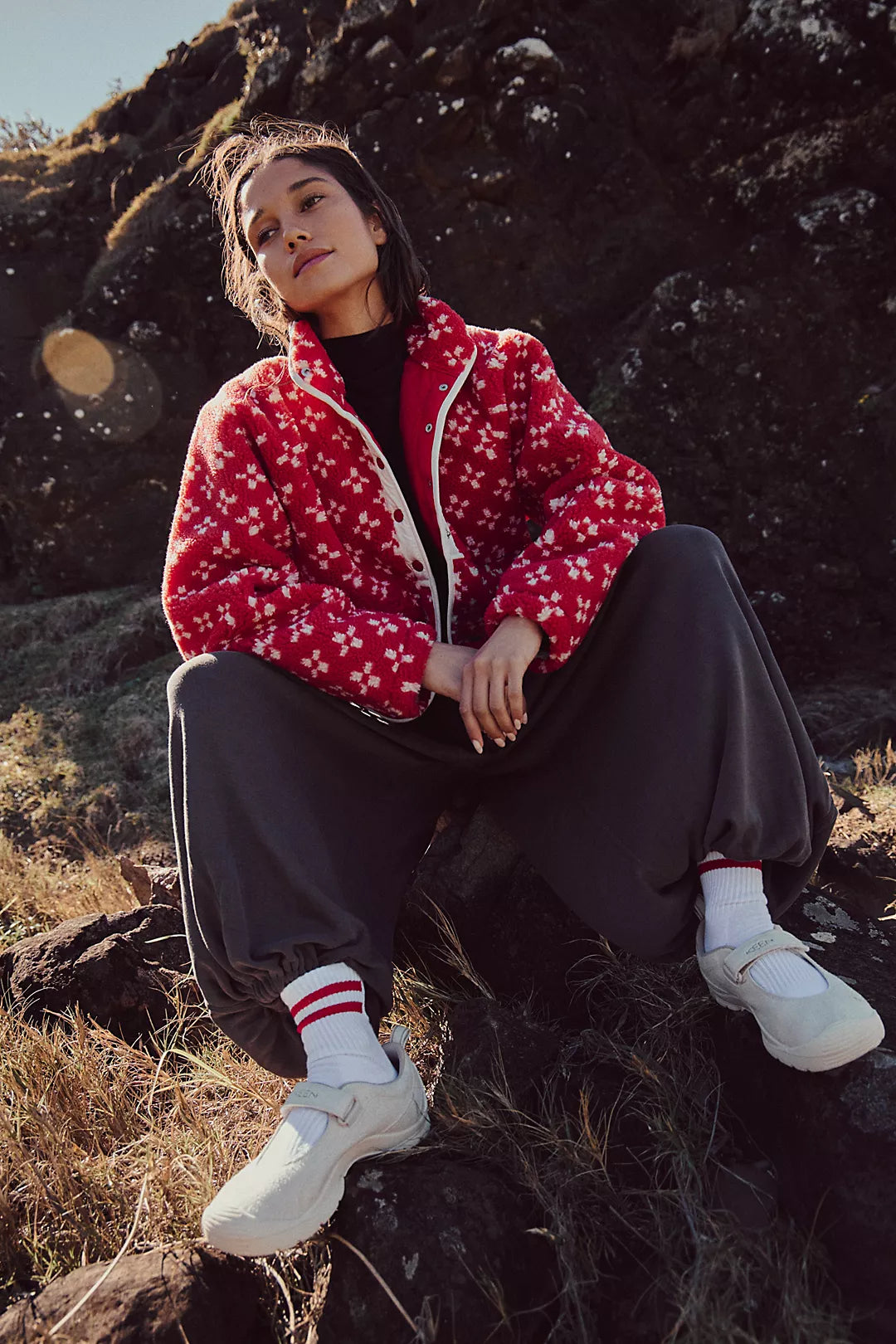 Hit the Slopes Fleece Jacket in Birds Eye Combo