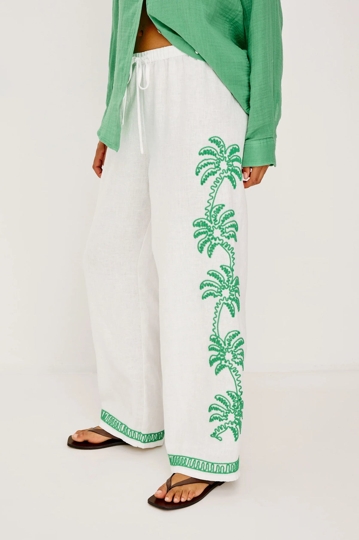 Emmie Pants in Emerald Palms