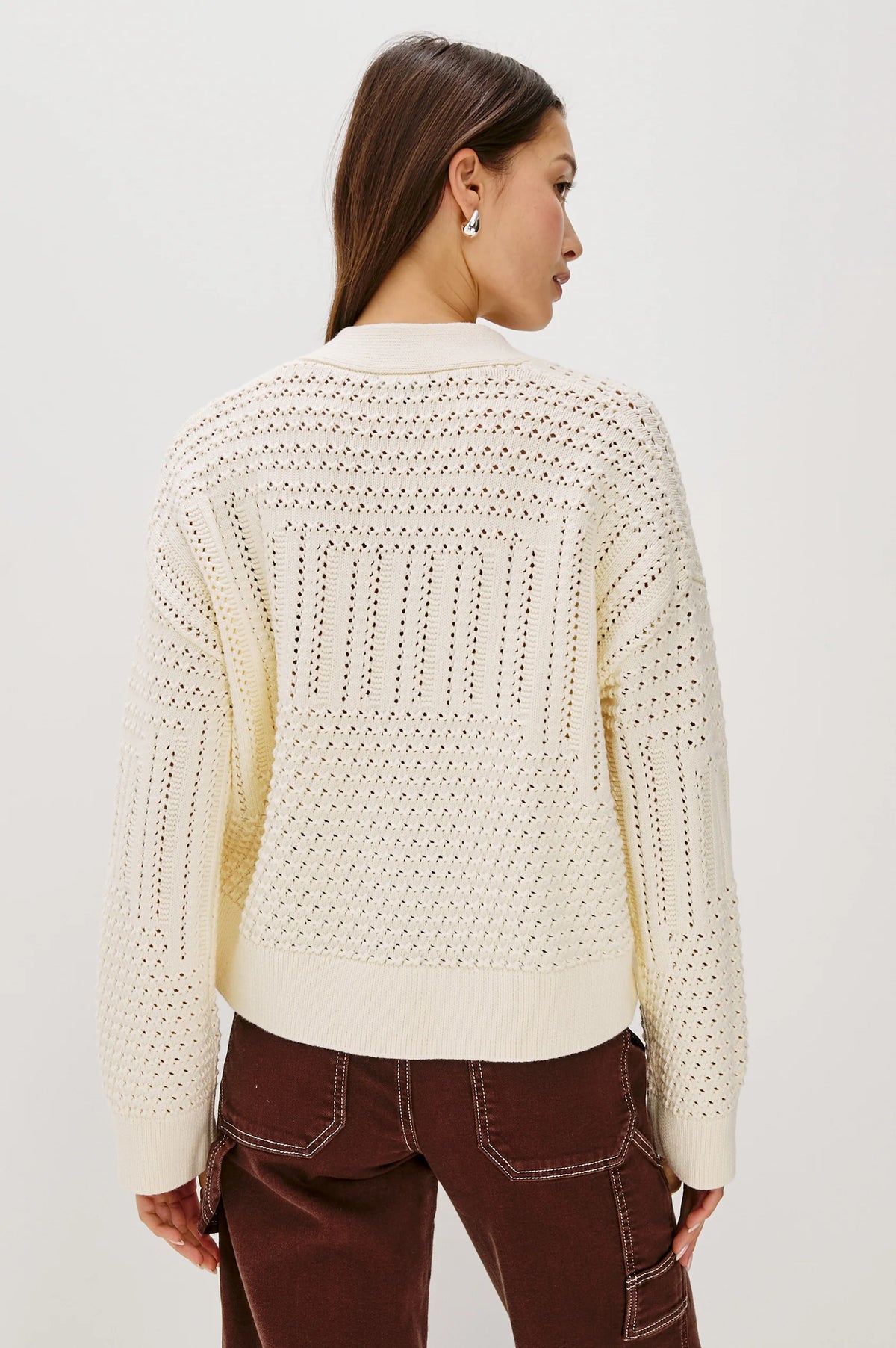 Geneva Sweater in Ivory Patchwork