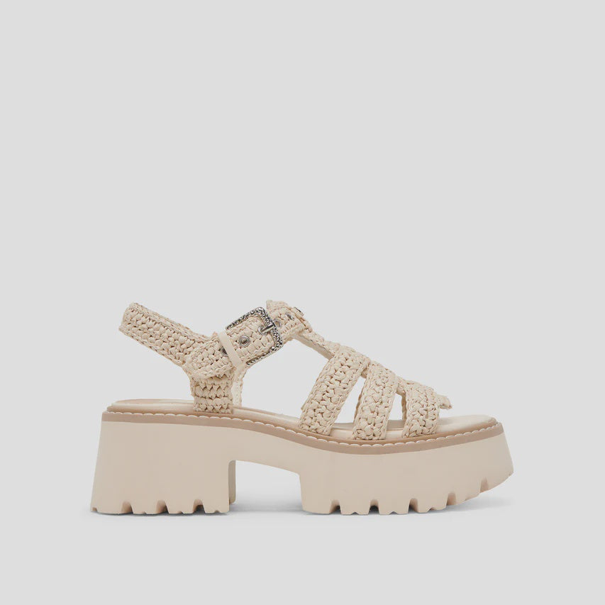 Latice Sandals in Oatmeal Knit