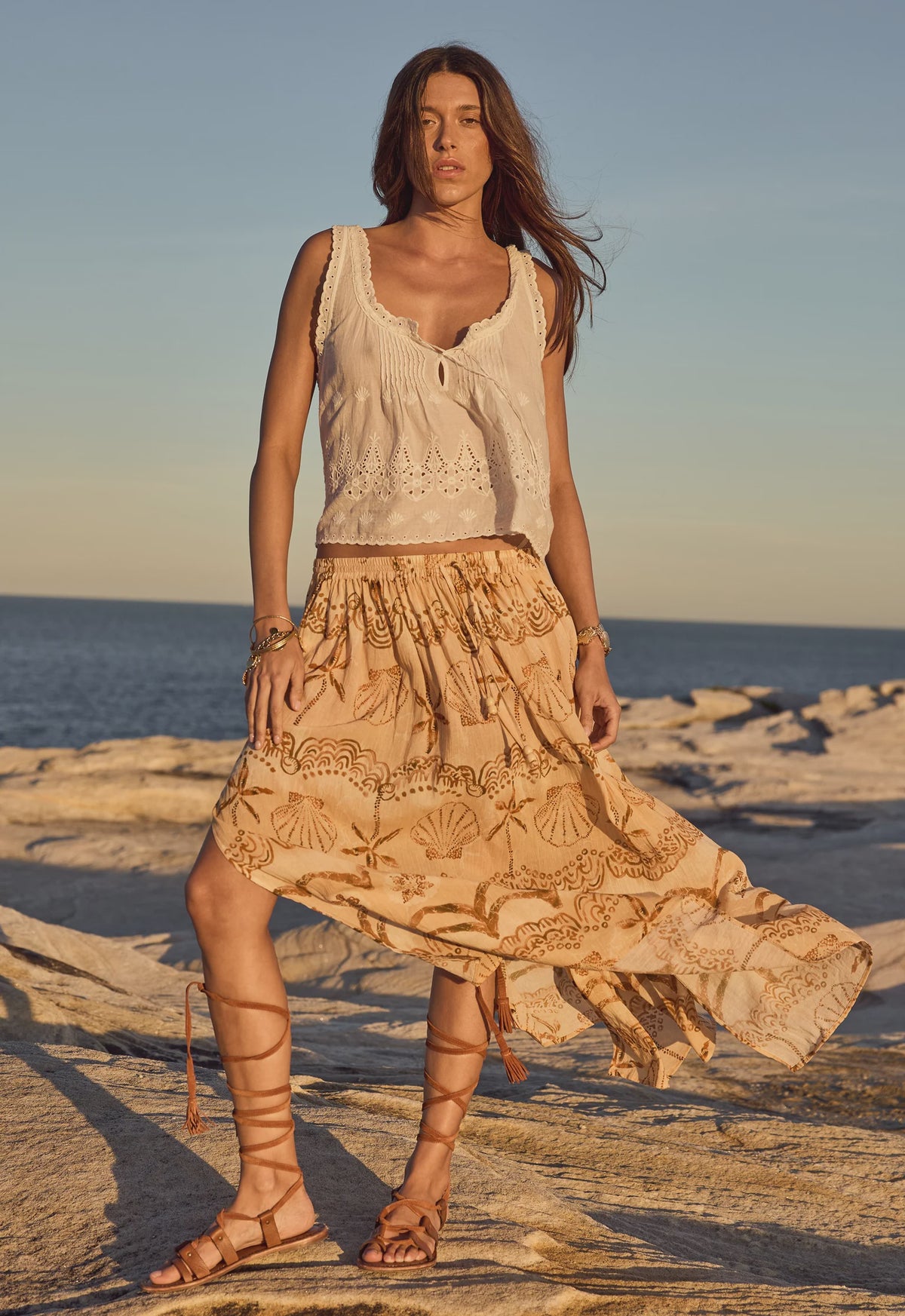 Mermaid Cove Midi Skirt