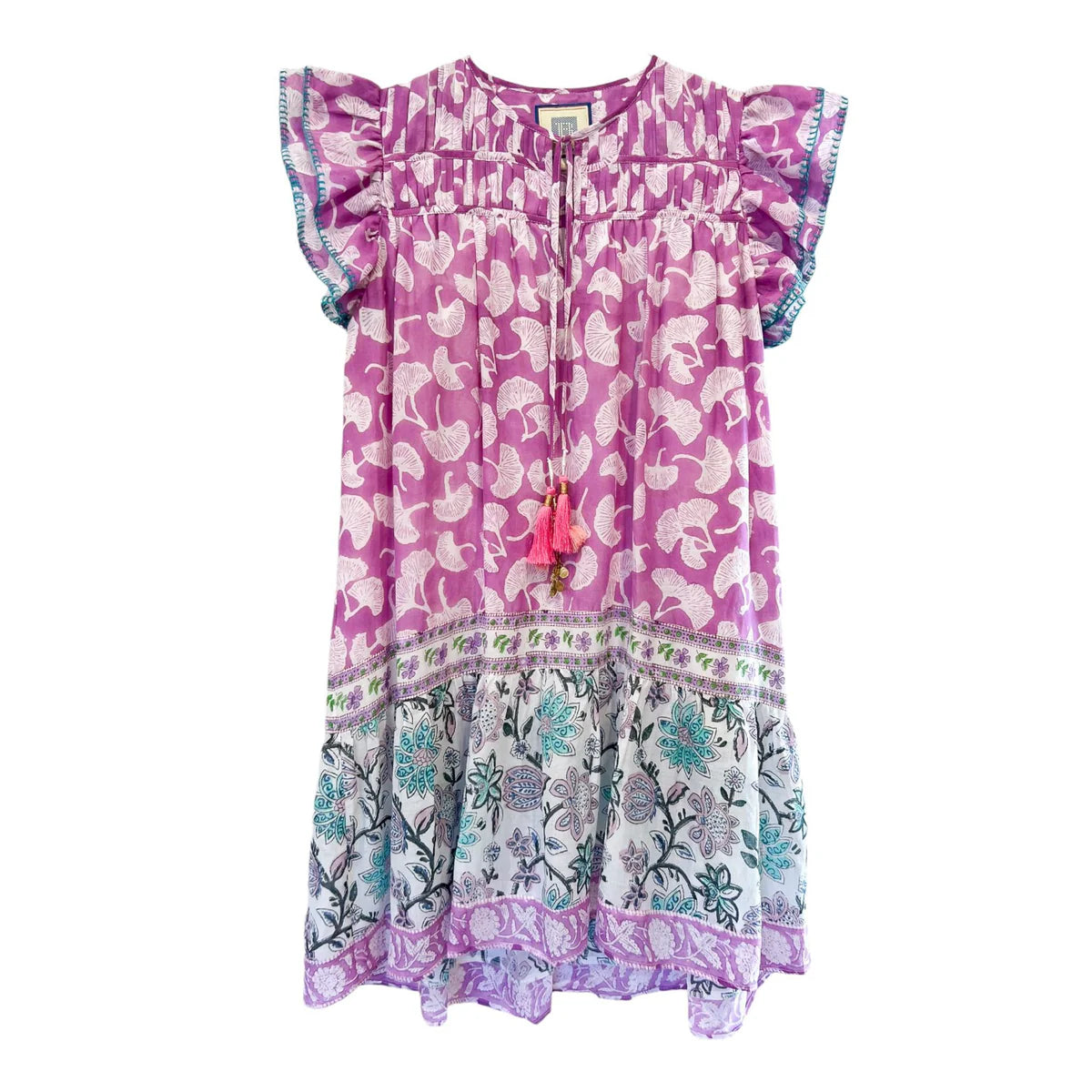 Milia Mini Dress in Mixed Prints