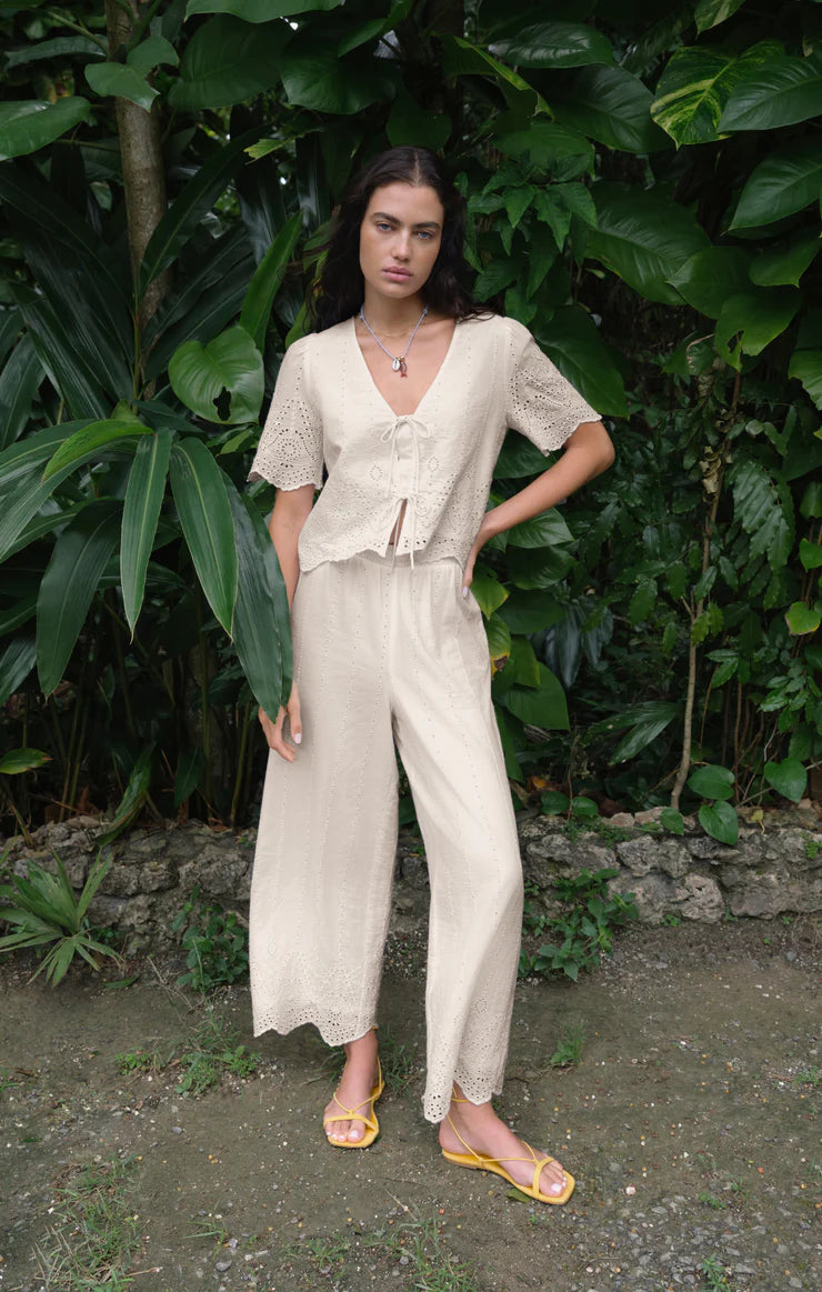 Oceanside Embroidered Top