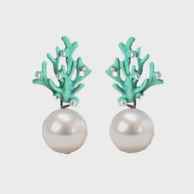 Coral Mini Statement Earrings