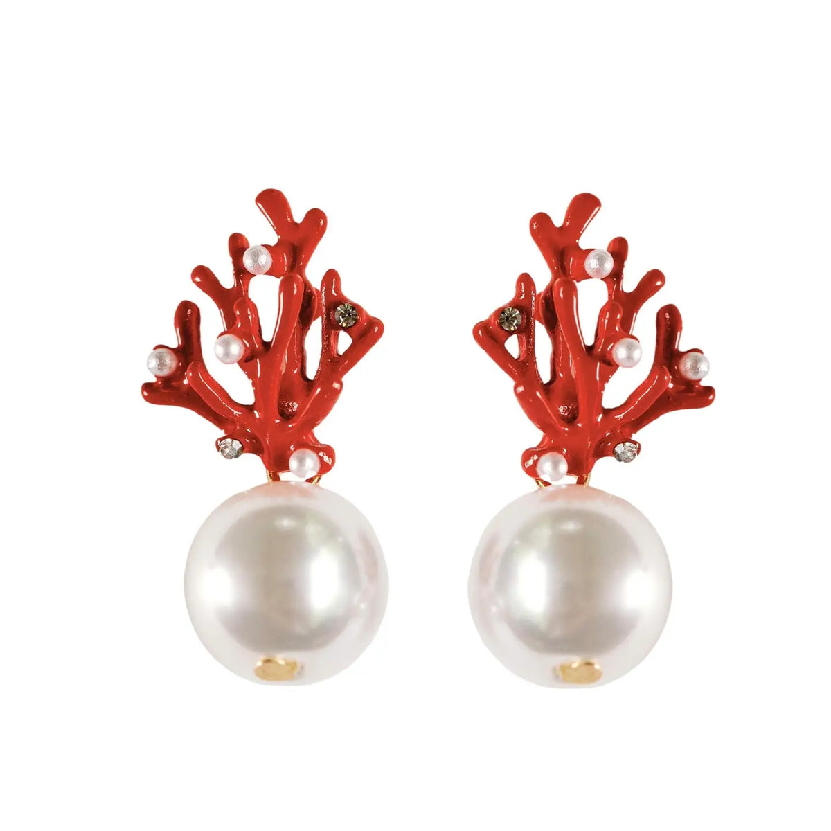 Coral Mini Statement Earrings