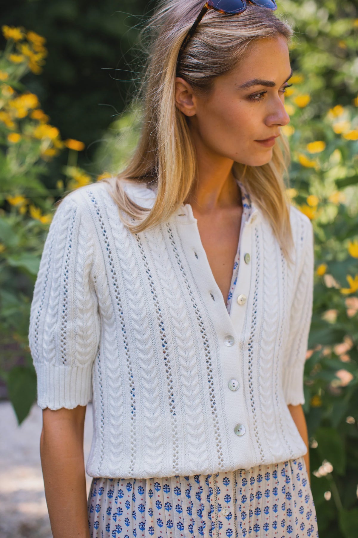 Leah Pointelle Cardigan