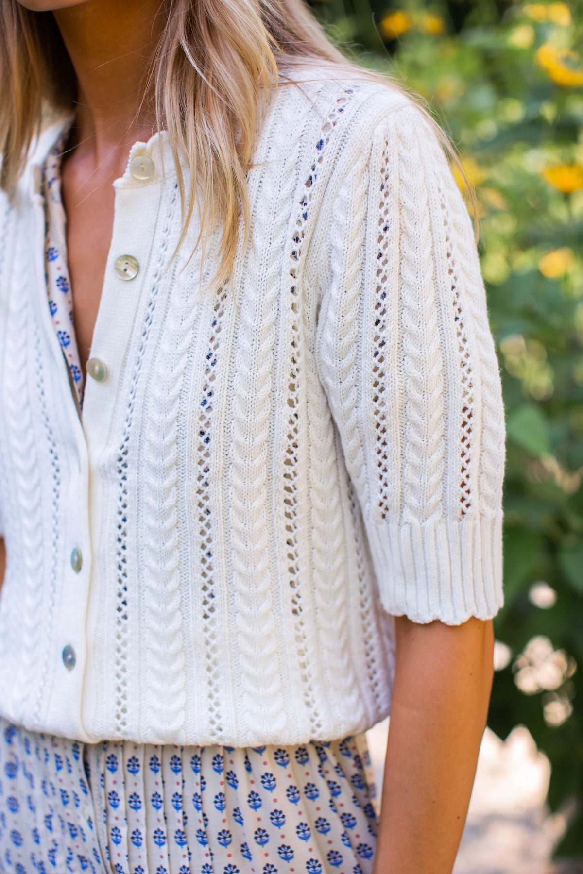 Leah Pointelle Cardigan