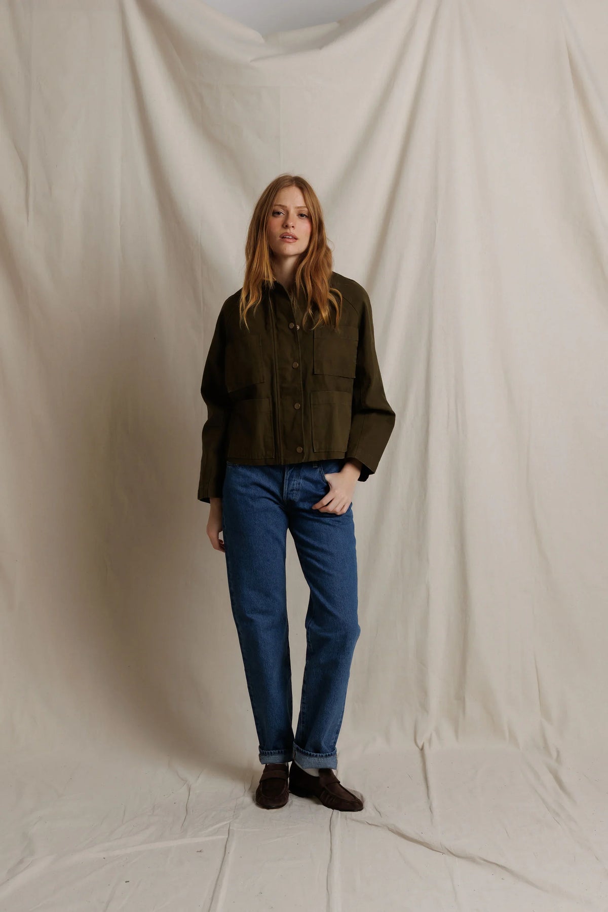 Raine Cotton Canvas Utility Jacket