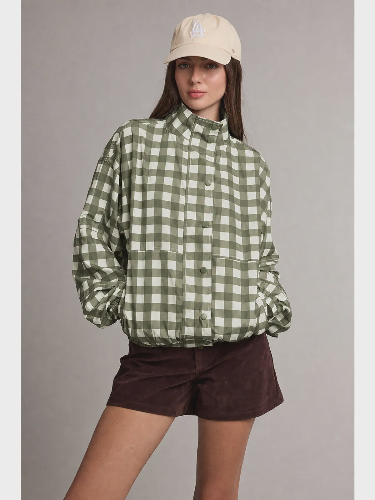Pine Check Windbreaker