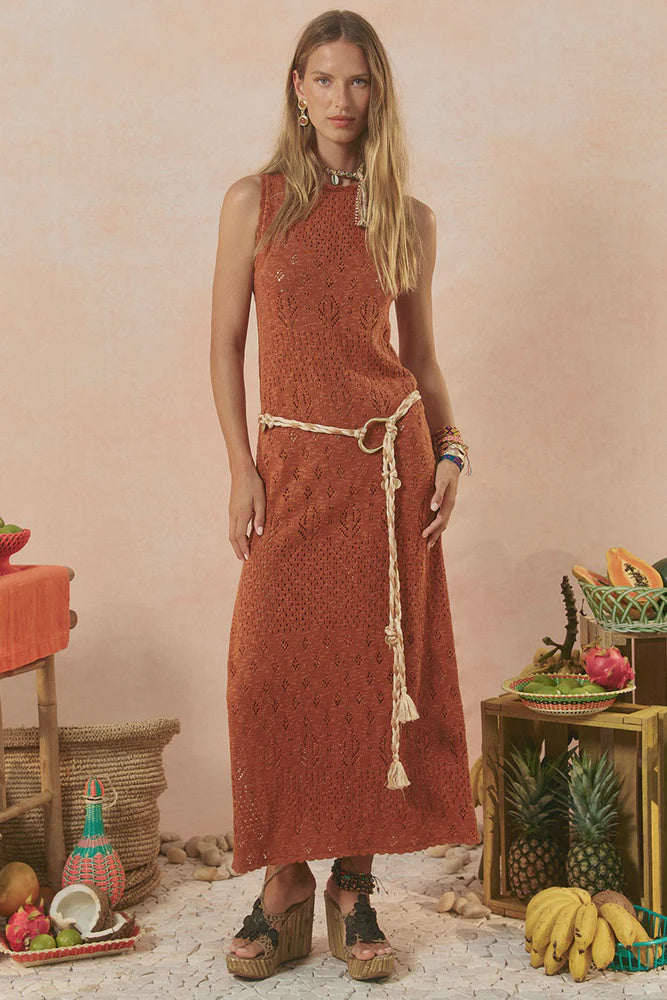 Rhodes Knit Maxi Dress Cinnamon / MEDIUM Rhodes Knit Maxi Dress Cinnamon / MEDIUM