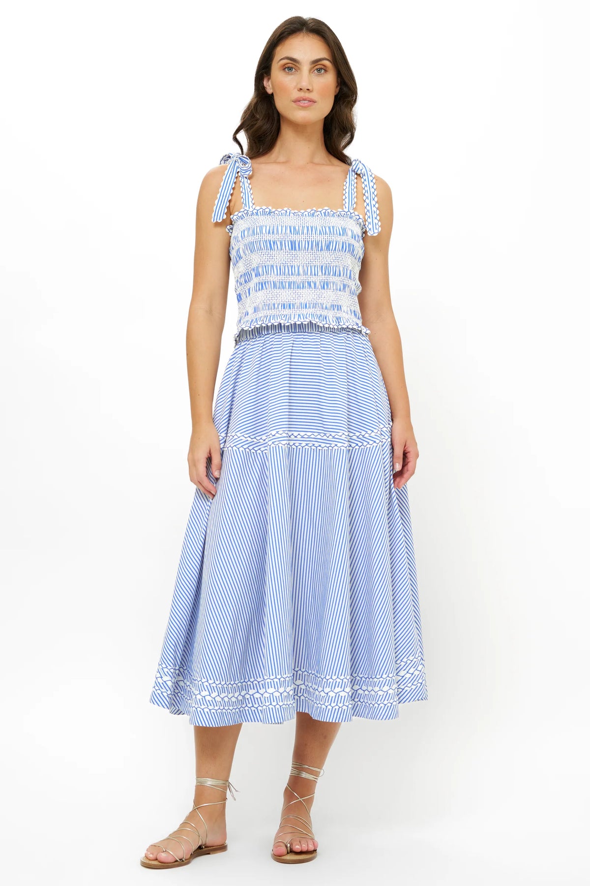 Ella Top in Sconset Blue