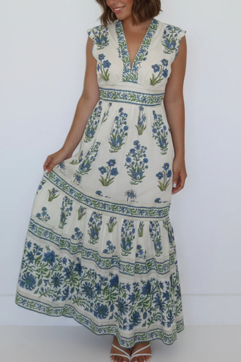 Solace Dress in Blue Bloom