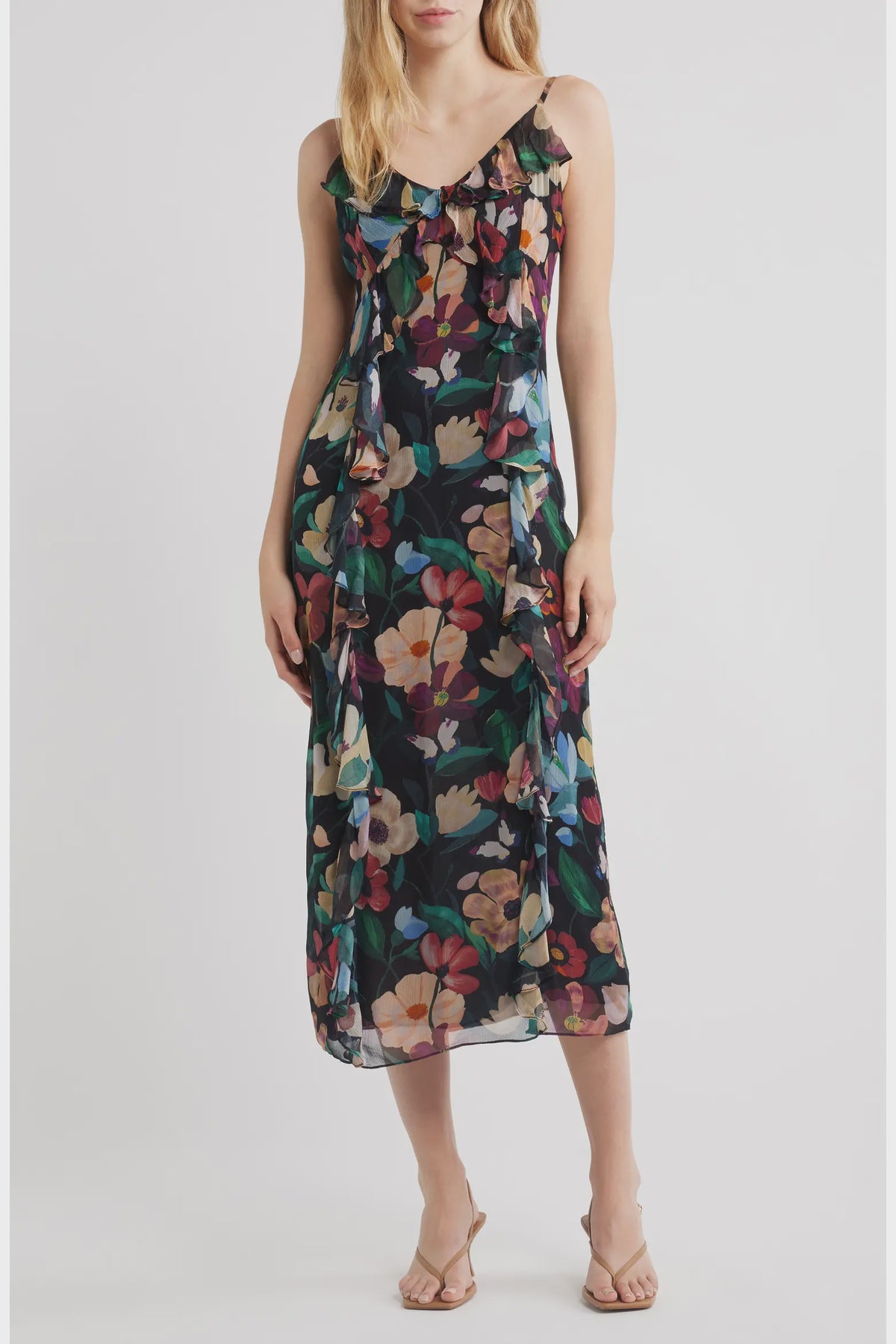 Sorsha Ankle Dress in Black Andalusia