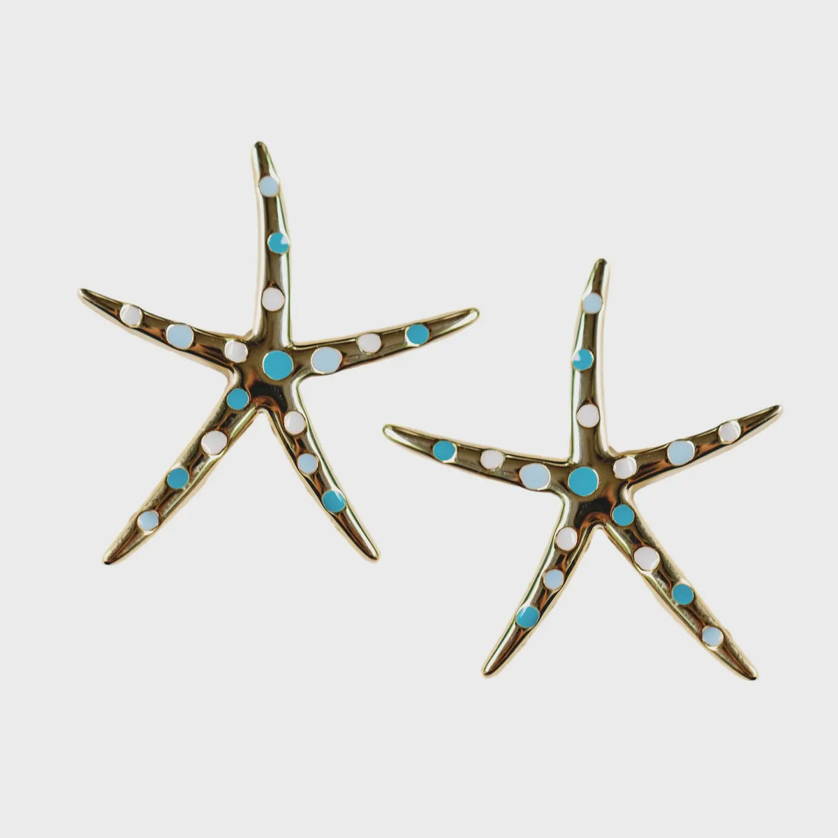 Gold Starfish Statement Studs