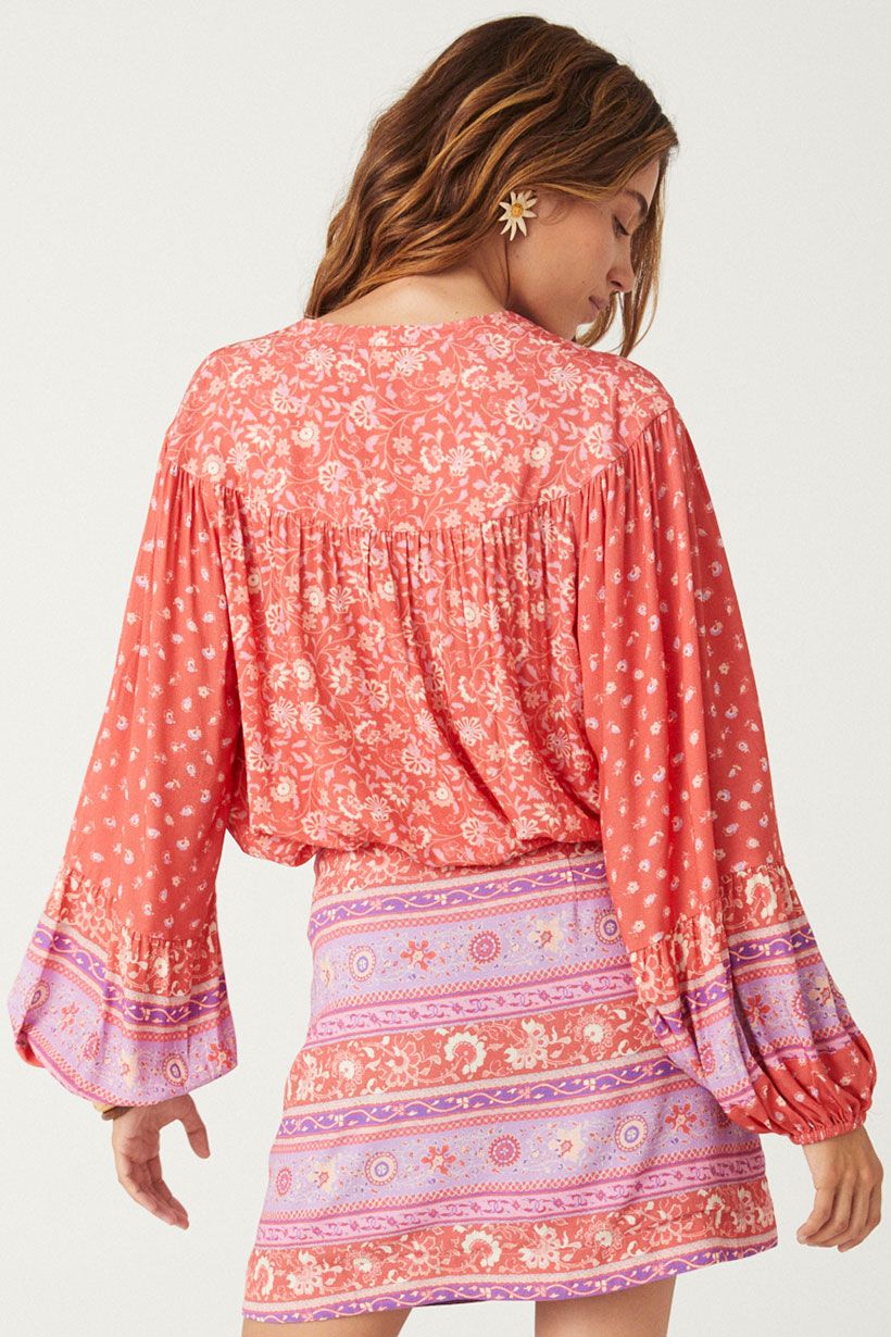 Sunshine Bandit Blouse in Cayenne